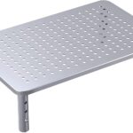 HUANUO Monitor Riser – 3 Height Adjustable Stand for Laptop, Computer, iMac, PC, Printer, Desktop Ergonomic Metal Monitor Riser with Mesh Platform