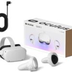 Oculus Quest 2 — 256GB Video — White Advanced All-in-One Virtual Reality Headset — 3D Cinematic Sound — for Family Holiday VR Gaming Entertainment — 16 Feet USB Type-C Link Cable (Renewed)