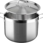 Duxtop Whole-Clad Tri-Ply Stainless Steel Stockpot with Lid, 8 Quart, Kitchen Induction Cookware