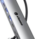 USB C Hub HDMI Adapter for Monitor, VIENON 7 in 1 USB C Docking Station with 4K HDMI, SD/TF Card Reader Compatible for MacBook Pro, XPS More Type C Devices