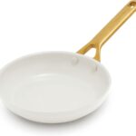 GreenPan Nonstick Reserve Pro 8″ Frying Pan, NSF Certified Ceramic, Hard Anodized PFAS-Free Skillet, Stainless Steel Handles, Oven & Dishwasher Safe, Cream White