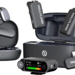 Hollyland Lark MAX 2 Wireless Microphone for iPhone/Camera/Android, AI Noise Cancel, Wireless Monitoring, 32bit Full-Chain Audio, Timecode (Ultimate Combo, 2TX+2RX+OWS Earphones + Charging Case)
