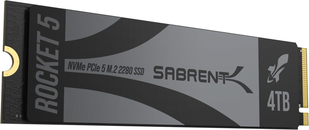 SABRENT Rocket 5 4TB Advanced Performance Internal M.2 PCIe GEN 5 14GB/s X4 NVMe SSD (SB-RKT5-4TB)