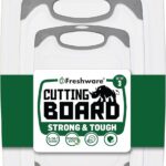Freshware Cutting Boards for Kitchen, Chopping Board 3-Pack with Different Sizes, Juice Grooves and Non Slip Handles – Reversible, Large Cutting Board Set – Dishwasher Safe – Gray
