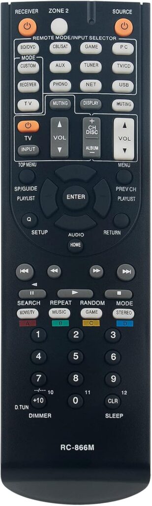RC-866M Remote Commander Replacement Compatible with ONKYO AV Receiver HT-RC560 TX-NR626 TXNR626 HTRC560 Home Theater Speaker Stereo System
