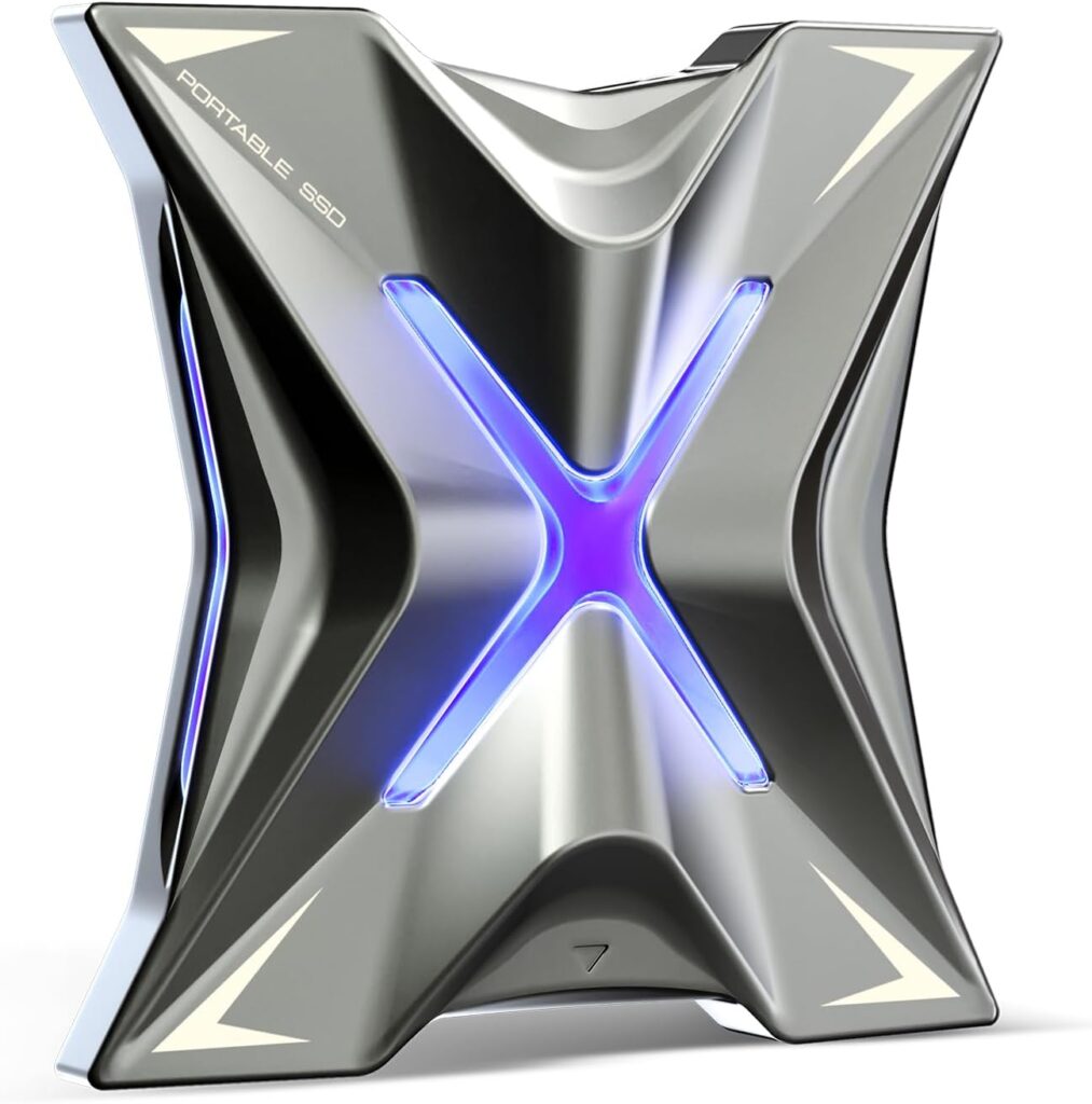 MOVE SPEED Magnetic 2TB Portable External SSD – 2000MB/s USB-C 3.2×2, PS5/PC/Smartphone Compatible Portable Drive, Compact Durable Storage for Gamers & Creators