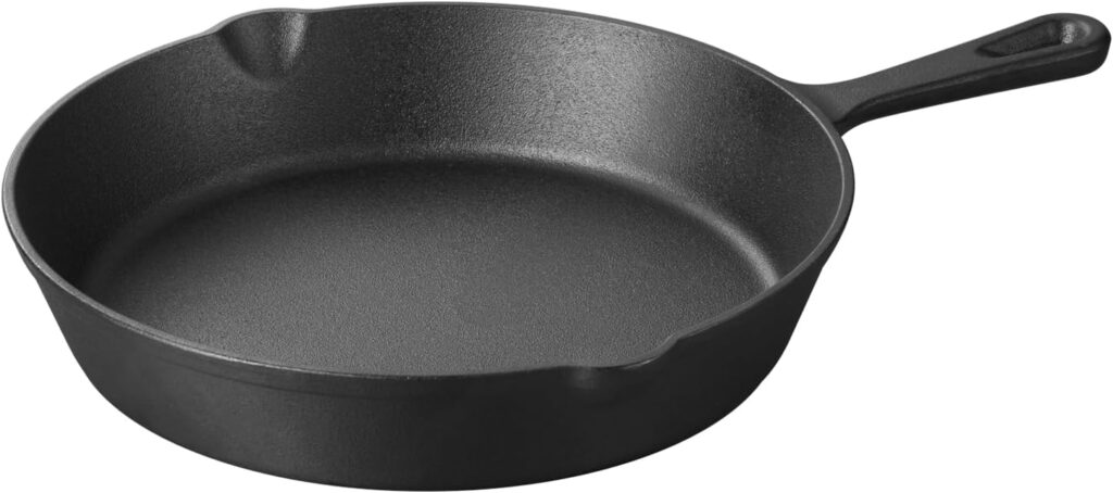 Cast Iron Skillets Non-Stick Frying Pans Griddle Egg Pan Round Indoor/Outdoor,Stove, BBQ, Grill Cookware，8 Inch