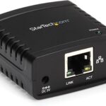 StarTech.com 10/100Mbps Ethernet to USB 2.0 Network Print Server – Windows 10 – LPR – LAN USB Print Server Adapter (PM1115U2)