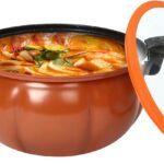 8l/2.11gal stainless steel pressure cooker,ollas de presión para cocinar,Non-Stick Pumpkin Shaped Soup Pot, Multi-Function Micro Pressure Cooker,Anti-Explosion Safe,Heat-Resistant & Anti-Scald