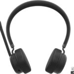 Lenovo Wireless VoIP Headset Teams Certified, Noise-Canceling Mic, Bluetooth 5.3 Multipoint, USB-A Receiver, 31-Hour Talk & 60-Hour Playback, Lightweight Over-Ear Design, Replaceable Earcups