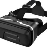 TECKNET VR Headset for Phone, Virtual Reality Headsets with HD 110°FOV Anti-Blue Light Lenses & Adjustable Gears, 3D VR Headset for Kids Compatible iPhone Samsung Android 4.7-7.2″ – Black