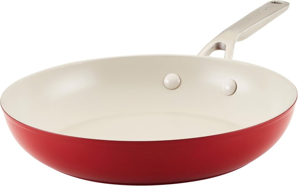 KitchenAid Hard Anodized Ceramic Nonstick Frying Pan/Skillet, 10 Inch – Empire Red