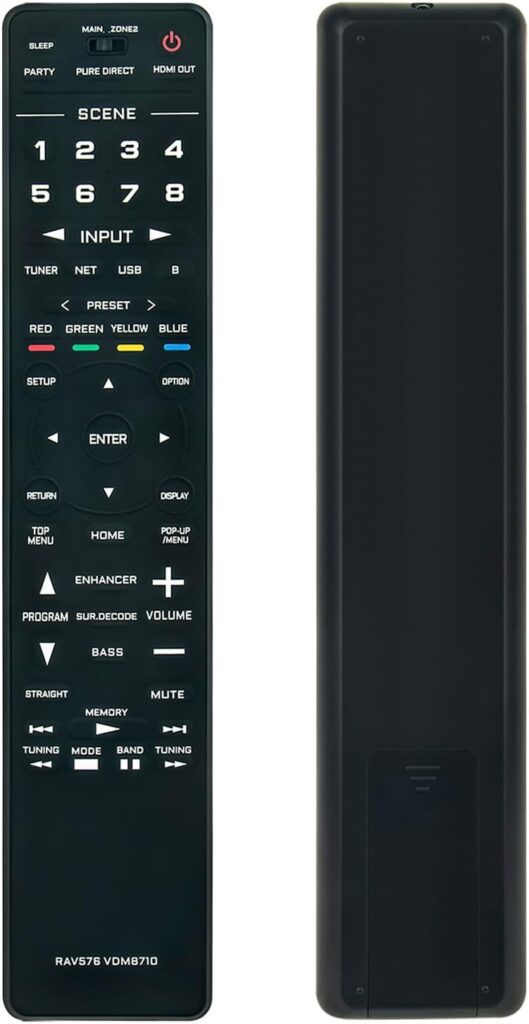 RAV576 VDM8710 Replacement Remote Control Compatible for Yamaha MusicCast Aventage RX-A4A RX-A2A RX-A2ABL RX-A4ABL RX-A6A RX-A8A RX-V4A RX-A6ABL RX-A8ABL RX-V4ABL RXA4A RXA2A RXA2ABL AV Receiver