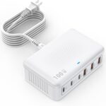 USB C Fast Charger,100W GaN 6 Port Type USB C Charging Station Hub Block USBC Wall Charger Power Strip Adapter Plug Cube Brick USBC USB A for iPad Air/Pro,iPhone 16 15 14 13 12 11 Pro Max,Galaxy S24