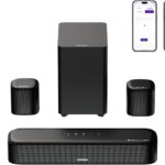 ULTIMEA 7.1ch Sound Bar with Dolby Atmos, Surround Sound System for TV with 4 Surround Speakers, Sound Bar for Smart TV with App Control, Soundbar with Subwoofer for Home Theater, HDMI eARC, Aura A60