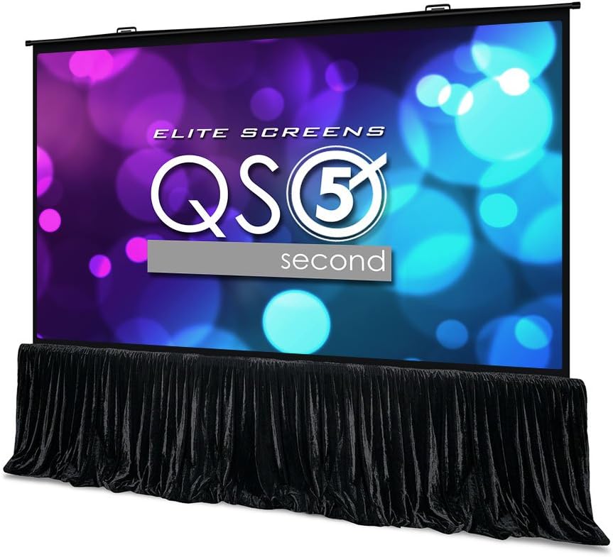 Elite Screens QuickStand 5-Second Series, 150-INCH 16:9, Manual Pull Up Projector Screen, Movie Home Theater 8K / 4K Ultra HD 3D Ready, 2-YEAR WARRANTY, QS150HD