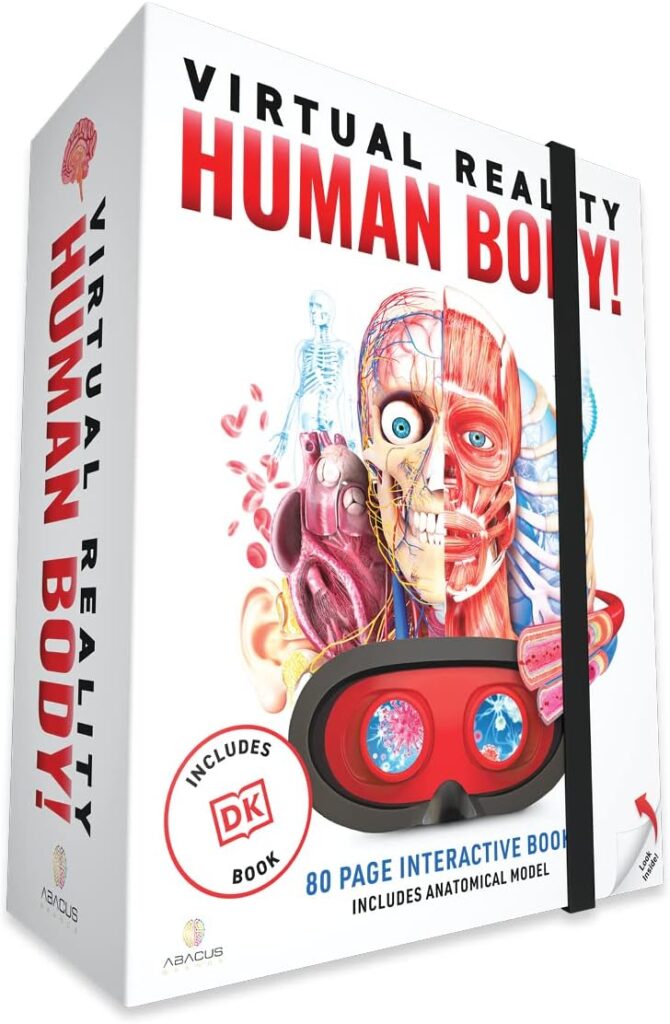 Abacus Brands Virtual Reality Human Body Gift Box- Illustrated Interactive VR Book and STEM Learning Activity Set – for Ages 8 and Up