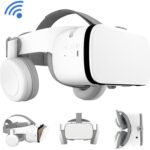 VR Headset, Virtual Reality Glasses for Adults Kids Play 3D Movies Video Games Foldable VR Goggles w/Bluetooth Headphones for Phone Compatible with iPhone 16 15 14 13 12 Pro Samsung Galaxy S22 S21
