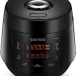 CUCKOO High Pressure Rice Cooker 10-Cup Uncooked / 20-Cup Cooked with Nonstick Inner Pot, Large Rice Maker with 13 Menu Options and Steam Plate, Fuzzy Logic Tech, Auto Clean, Black (CRP-PK1001S)