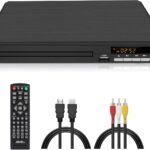 DVD Player for TV (Black Model-198), Region-Free DVD CD Player for Home with HDMI/RCA/Coaxial Output USB Input, Plays All Regions and Multi-Format, 1080P HD Compact DVD Player for Family Movies