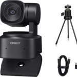 OBSBOT Tiny SE Webcam-1080P 100FPS-Extra Tripod-Video Call,HD PTZ Webcam,1/2.8″ Sensor,Gesture Control,4X Zoom,AI Auto Track,LiveStream for Game/Meet/Educate-Web Camera for Desktop Computer,PC,Laptop
