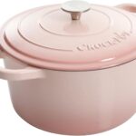 Crock-Pot Artisan Round Enameled Cast Iron Dutch Oven, 7-Quart, Blush Pink