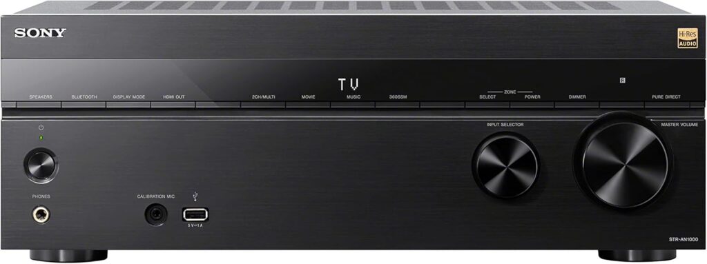 Sony STR-AN1000 7.2 CH Surround Sound Home Theater 8K A/V Receiver (Renewed)
