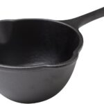 Victoria 0.5-Quart Cast Iron Saucepan, Small Cast Iron Melting Pot Seasoned with Flaxseed Oil, Made in Colombia, Black