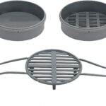 Instant Pot Electric Pressure Cooker Accessory Official Steamer Insert Set, Includes Long Handled Trivet, Steamer Basket, Broiler Pan to fit all 8qt and 6qt models