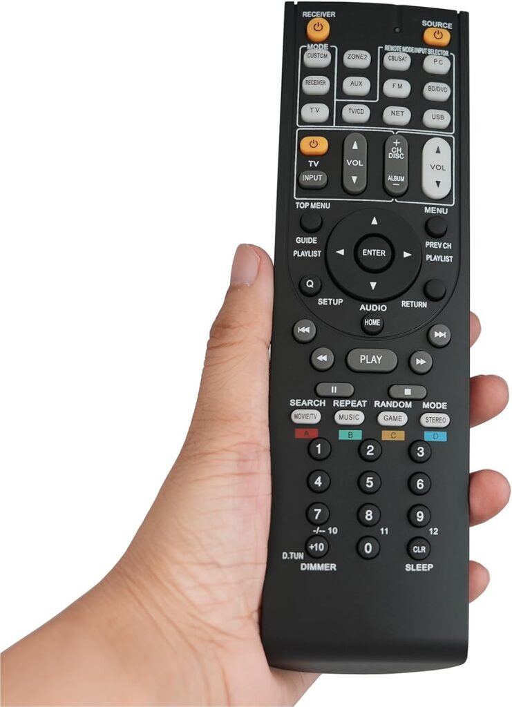 Replacement Remote Control for Onkyo RC-710M RC-880M HT-R560 TX-SR343 HT-R393 RC-606S RC-683M TX-SR702 5.1 Channel A/V AV Audio Video Receiver