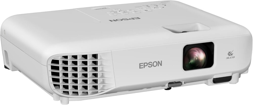 Epson EX3290 3-Chip 3LCD WXGA Projector, 4,000 Lumens High Color Brightness, 4,000 Lumens White Brightness, 2x HDMI, Built-in Speaker
