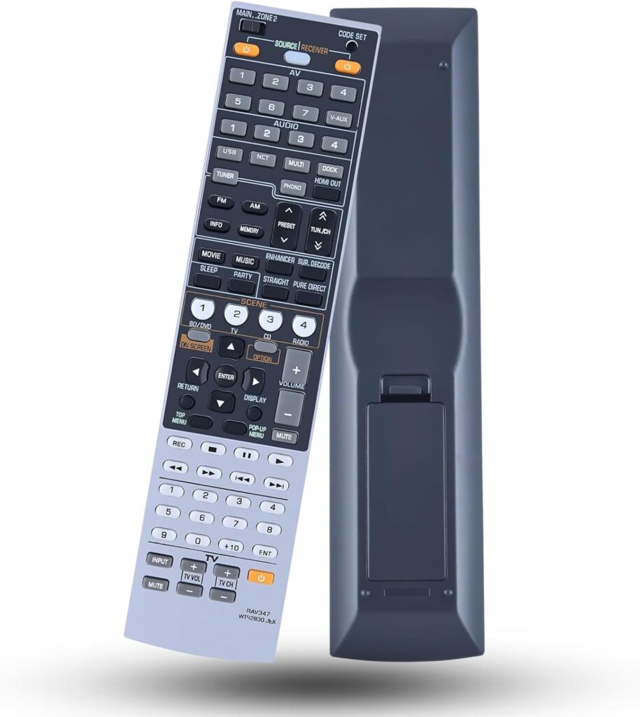 RAV347 Replacement Remote Control for Yamaha RX-V1067 RX-A1000 RX-V1067BL RX-A1000BL AV Receiver