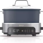 Ninja MC1101 Foodi Everyday Possible Cooker Pro, 8-in-1 Versatility, 6.5 QT, Replaces 10 Cooking Tools, Faster Cooking, Family-Sized Capacity, Adjustable Temp Control, Midnight Blue (Renewed)