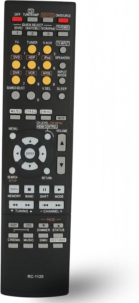 New RC-1120 RC1120 Remote Control for Denon AV Receiver AVR-590 AVR-591 AVR390 DHT590BA AVR-1610 AVR-391