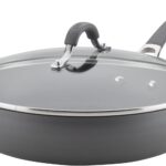 Circulon Radiance Deep Hard Anodized Nonstick Frying Pan /Skillet with Lid – 12 Inch, Gray