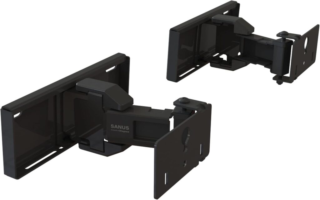 Sanus Universal Extendable Soundbar Wall Mount – Compatible with Most Soundbars, Under TV Speaker Mounts for an Easy & Secure Installation of Your Soundbar