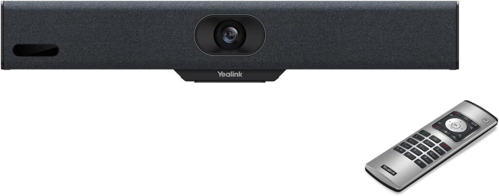 Yealink MeetingBar A10 Conference Room Webcam 4K 120° Wide Angle Camera with Android OS, Video Conferencing System with Microphone and Speaker, AI Speaker Tracking, Auto Framing, Teams Zoom Certified