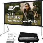 Elite Screens Yard Master 2 DUAL Projector Screen, 150-INCH 16:9, Front and Rear 4K/8K Ultra HD, Active 3D, HDR Ready Projection, OMS150H2-DUAL