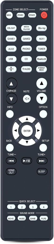 Replacement Remote Control for Denon RC-1256 Compatible with AVR-X6800H/AVR-X6800 Home Theater AV Receiver