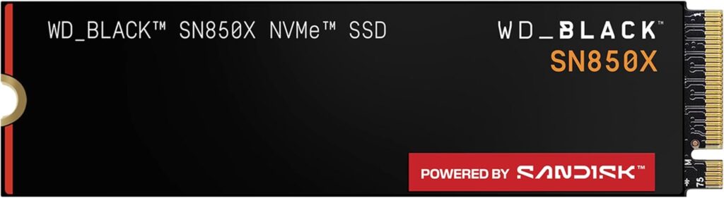 WD_BLACK 2TB SN850X NVMe Internal Gaming SSD Solid State Drive – Gen4 PCIe, M.2 2280, Up to 7,300 MB/s – WDS200T2X0E