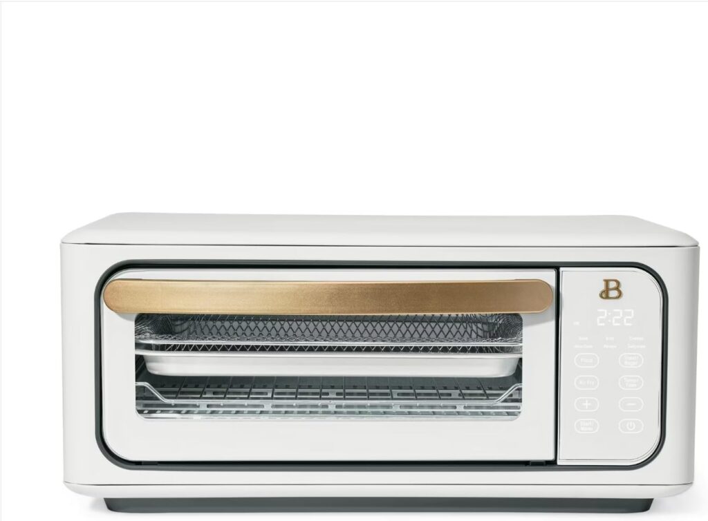 Beautiful Infrared Air Fry Toaster Oven, 9-Slice, 1800W – Compact Multi-Function Cooking: Ideal for Holiday Recipes, Thanksgiving Sides, Christmas Treats & Festive Family Gatherings