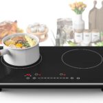 VBGK Double Induction Cooktop,4000W 2 burner induction cooktop,110V Hot Plate Electric Burner Portable Induction cooktop 2 burner with LCD Touch Screen 9 Levels Settings Child Safety Lock & Timer