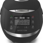 MAGiC COM Rice Cooker, 20 Cup(Cooked) 10 Cup(Uncooked) One Touch Healthy Cooking with 15 Menu Modes, Nonstick Inner Pot, Steamer Basket, Auto Clean, 24 Hour Delay Timer and Auto Keep Warm (Black)