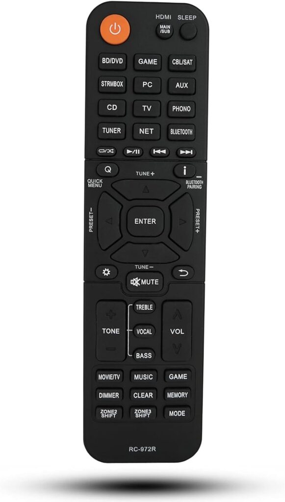 Replacement Remote Control for Onkyo TX-DS787 TX-NR626 RC-972R TX-NR696 Network Home Theater A/V Receiver