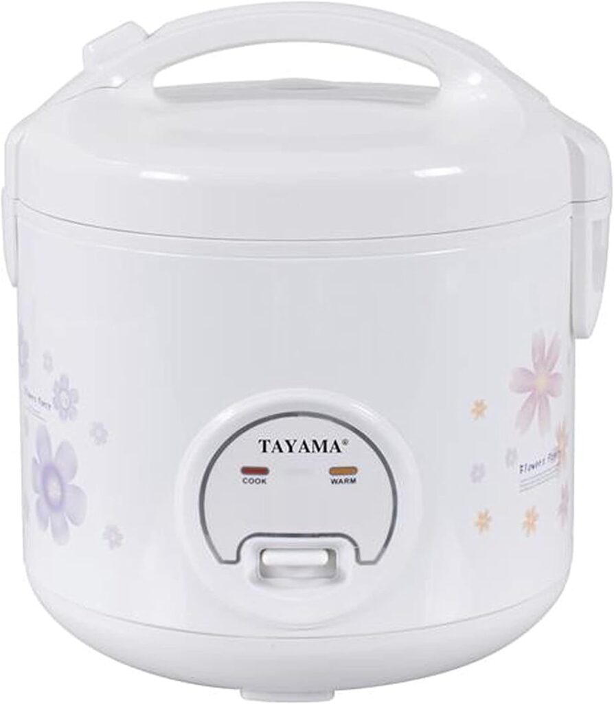 TAYAMA Automatic Rice Cooker & Food Steamer 10 Cup, White (TRC-10RS)