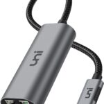 uni USB-C to Ethernet Adapter 2.5 Gbps, Blazing Fast Type-C(Thunderbolt 4/3 Compatible) to RJ45 Adapter, Sturdy Aluminum Gigabit Network Adapter, for MacBook Pro/Air 2023, Laptops, PC, NAS, etc.