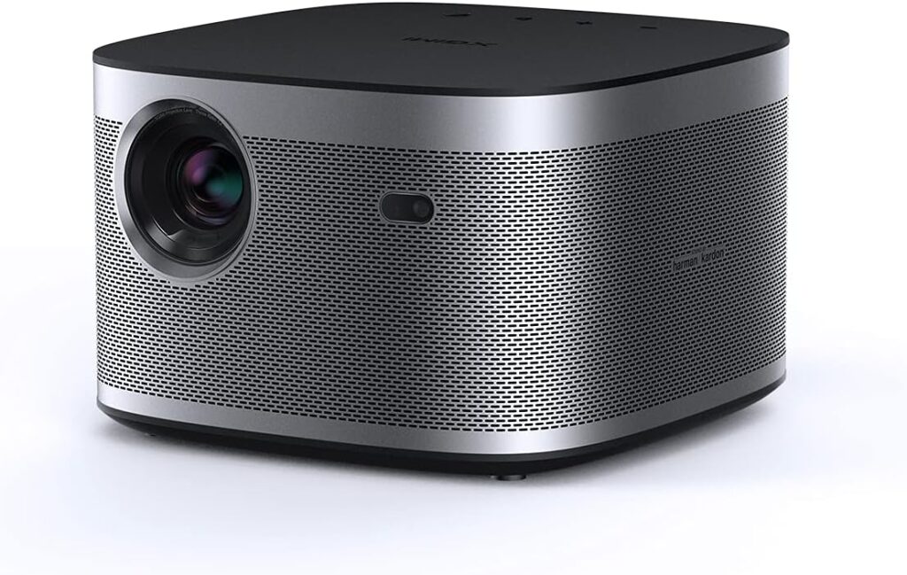 XGIMI HORIZON 1080p FHD Projector 4K Supported Movie Projector, 1500 ISO Lumens, Harman Kardon Speakers, Android TV 10.0, Auto Focus, Auto Keystone Correction, Auto Object Avoidance, WiFi Bluetooth