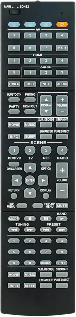 Replace RAV536 Remote Control Suits for Yamaha AV Receiver RX-V779 RX-V679 RX-V679BL TSR-7790 TSR-7790BL HTR-6068 Aventage RX-A850 Aventage RX-A750 ZP60110 ZP601100