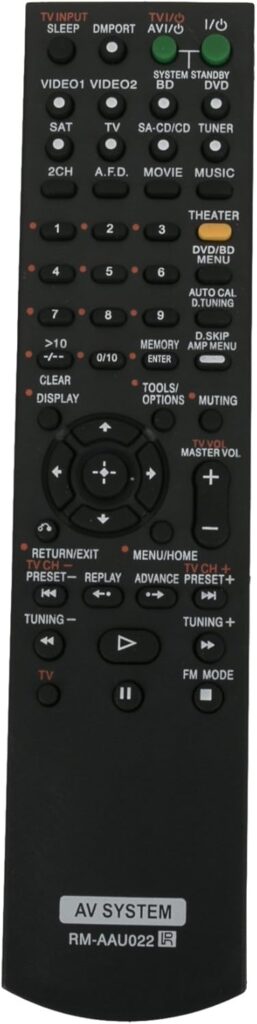 New Replace Remote Control RM-AAU022 fit for Sony Home Theatre System STR-DG520 STRKM7500 HTDDWG700 HT-SF2300 STR-KS2300 HT-SS2300 HTDDW5000