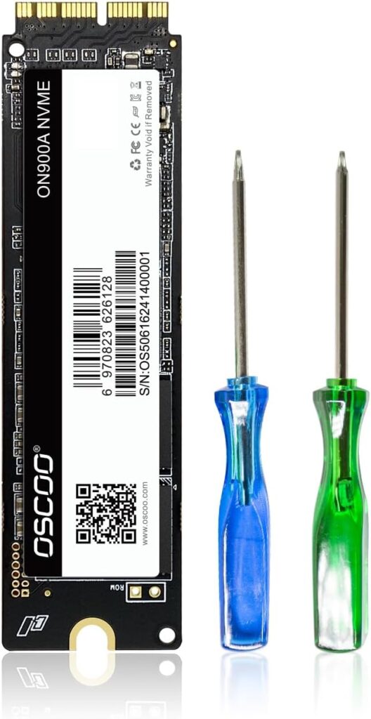 512GB NVMe SSD for MacBook – PCIe Gen3.0x4 Internal SSD, Up to 2100MB/s, Compatible with MacBook Air 2013-2017, MacBook Pro 2013-2016, Mac mini 2014, iMac 2012-2018, Mac Pro 2013 – ON900A